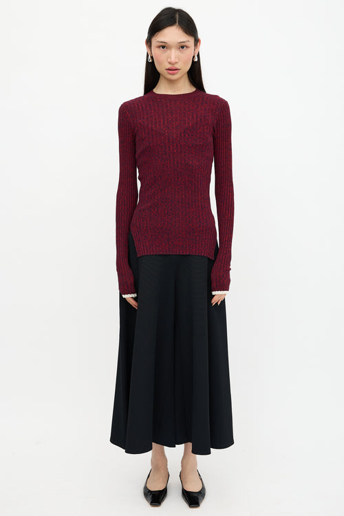 Celine Ribbed Long Sleeve Top