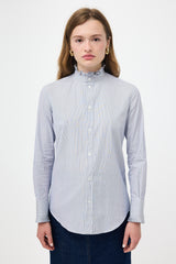 Celine Ruffled Pinstripe Shirt