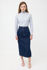 Celine Ruffled Pinstripe Shirt