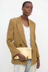 Celine SS 2004 Metallic Leather Shoulder Bag