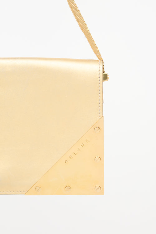 Celine SS 2004 Metallic Leather Shoulder Bag