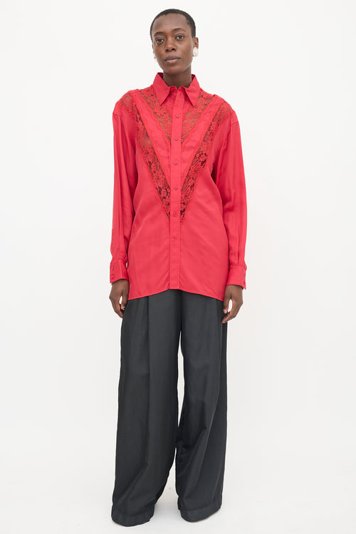 Celine SS 2018 Lace Trimmed Shirt