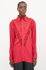 Celine SS 2018 Lace Trimmed Shirt