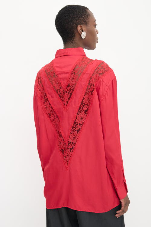 Celine SS 2018 Lace Trimmed Shirt