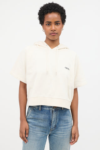 Celine Short Sleeve Logo Hoodie