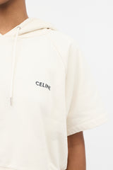 Celine Short Sleeve Logo Hoodie