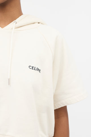 Celine Short Sleeve Logo Hoodie