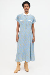 Celine Silk Crepe Floral Dress