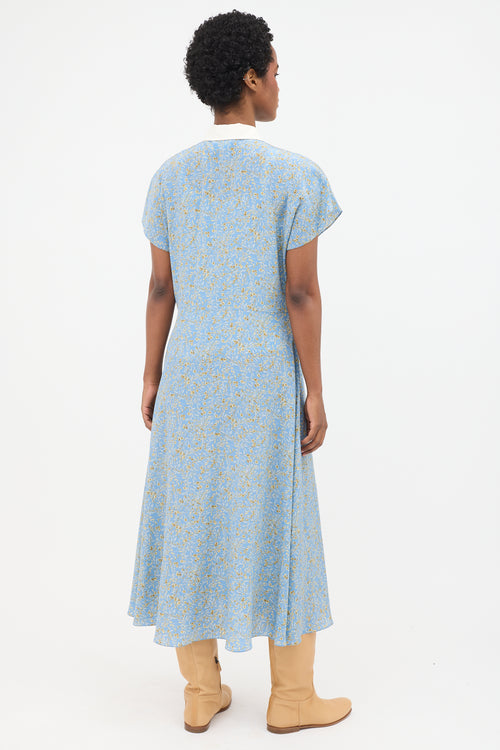 Celine Silk Crepe Floral Dress