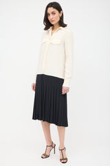 Celine Silk Pleated Drop Waist Dress