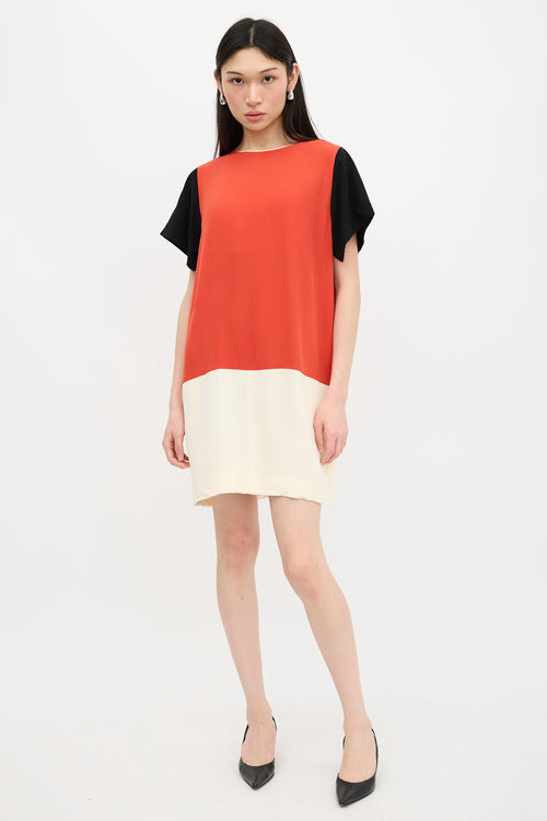 Celine Silk Colour Block Dress