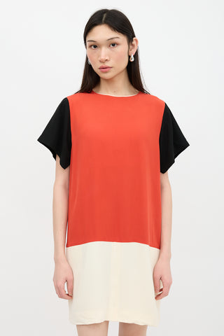 Celine Silk Colour Block Dress