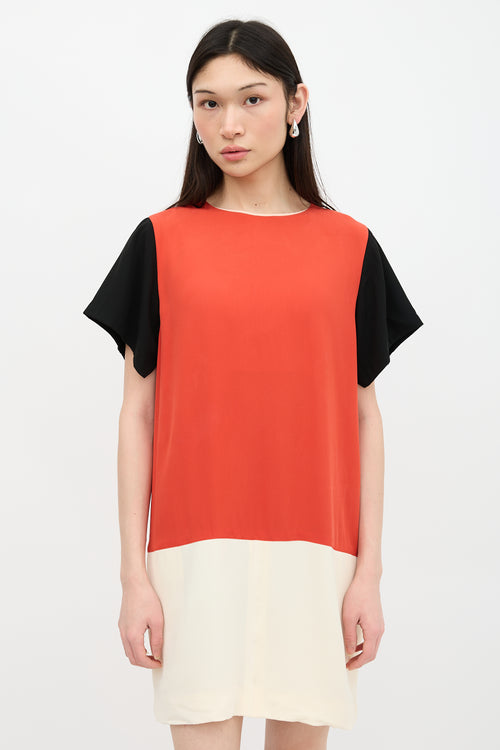 Celine Silk Colour Block Dress