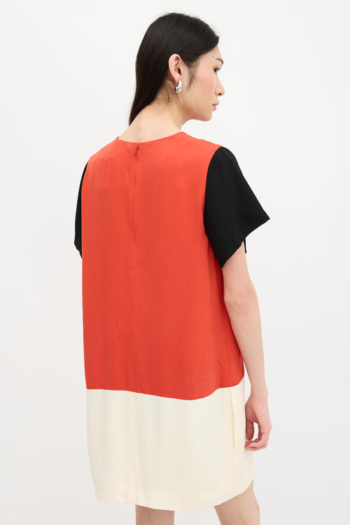 Celine Silk Colour Block Dress