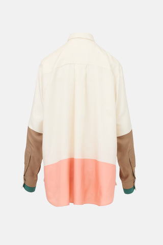 Celine Silk Colour Block Shirt