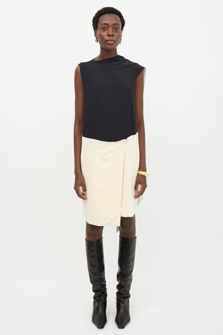 Celine Silk Colour Block Sash Dress