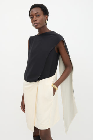 Celine Silk Colour Block Sash Dress