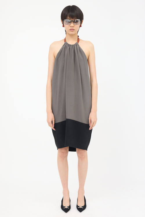 Celine Silk Halter Neck Mini Dress