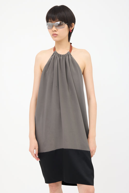 Celine Silk Halter Neck Mini Dress
