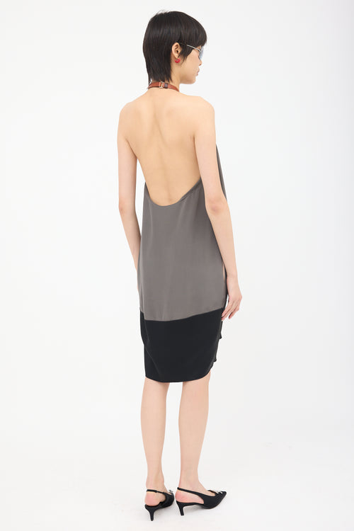 Celine Silk Halter Neck Mini Dress
