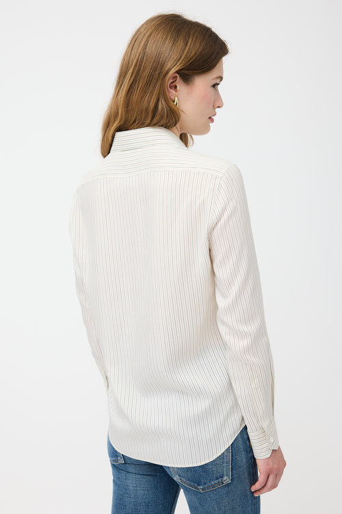 Celine Silk Pinstripe Shirt
