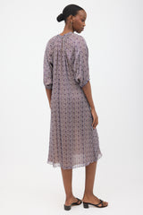 Celine Silk Printed Midi Dress