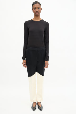 Celine Silk & Wool Panelled Trouser