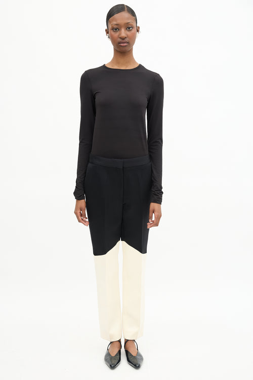 Celine Silk & Wool Panelled Trouser