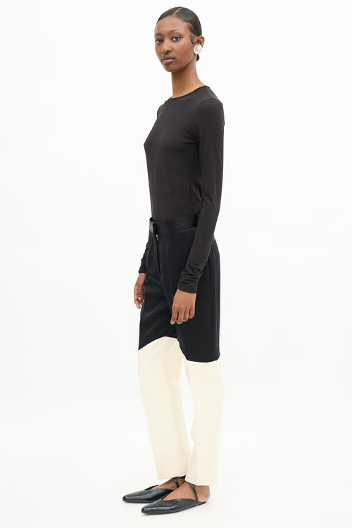 Celine Silk & Wool Panelled Trouser