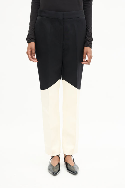 Celine Silk & Wool Panelled Trouser
