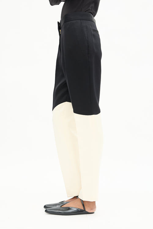 Celine Silk & Wool Panelled Trouser