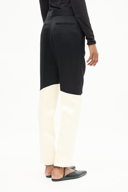 Celine Silk & Wool Panelled Trouser