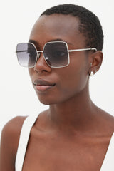 CELINE SQUARE METAL SUNGLASSES CL40078U Celine CL40078U 16P Women main image 3