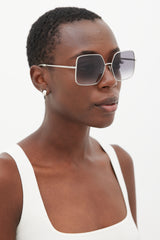 Celine Silver CL40078U Square Sunglasses