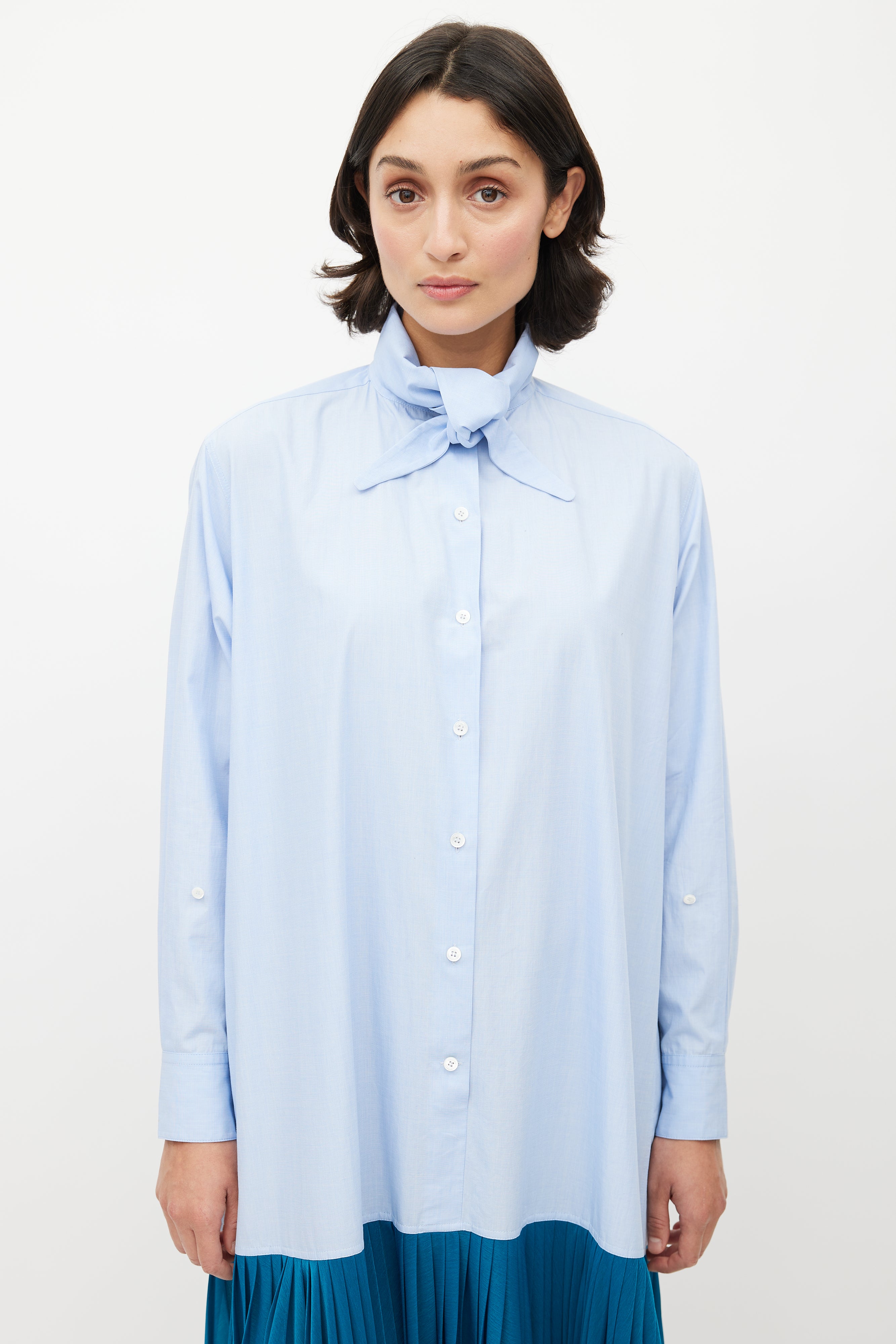 celine shirt dress Celine Faux Suede Shirt Dress - Ink Blue, Ink Blue / XS (US2)
