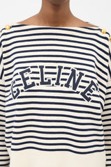 Celine Striped Knit Logo Sweater