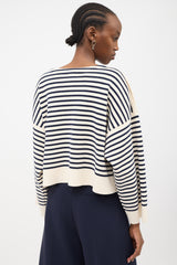 Celine Striped Knit Logo Sweater