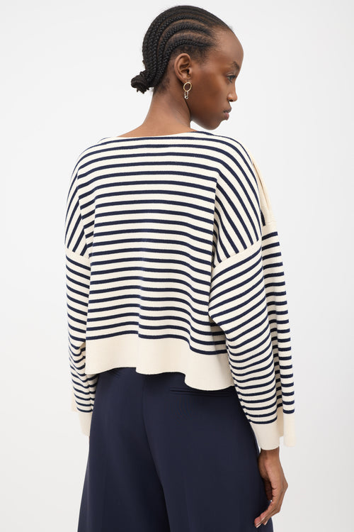 Celine Striped Knit Logo Sweater