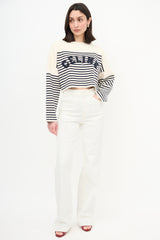 Celine Striped Logo Sweater