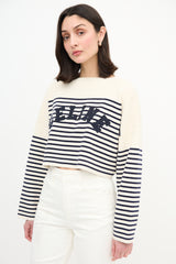 Celine Striped Logo Sweater