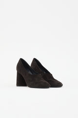 Celine Suede Rounded Toe Pump