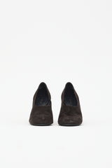 Celine Suede Rounded Toe Pump