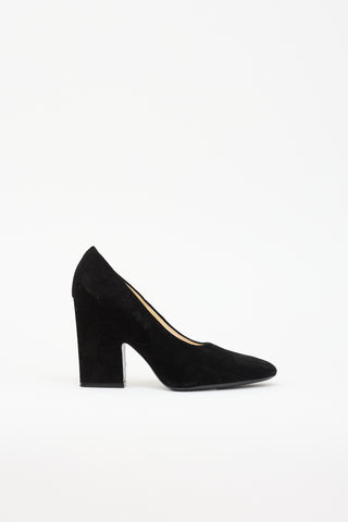 Celine Suede Block Heel Pump