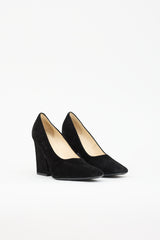 Celine Suede Block Heel Pump