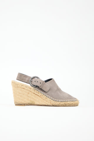 Celine Suede Espadrille Sandal
