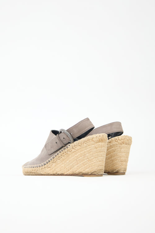 Celine Suede Espadrille Sandal