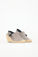 Celine Suede Espadrille Wedge