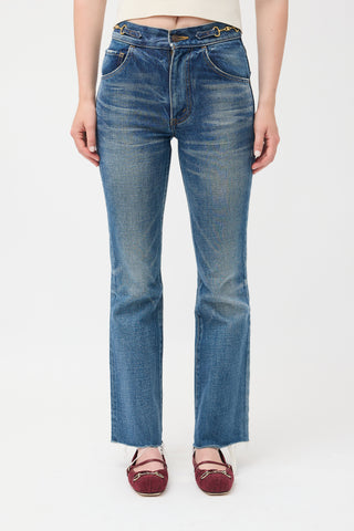 Celine Triomphe Flared Leg Jeans
