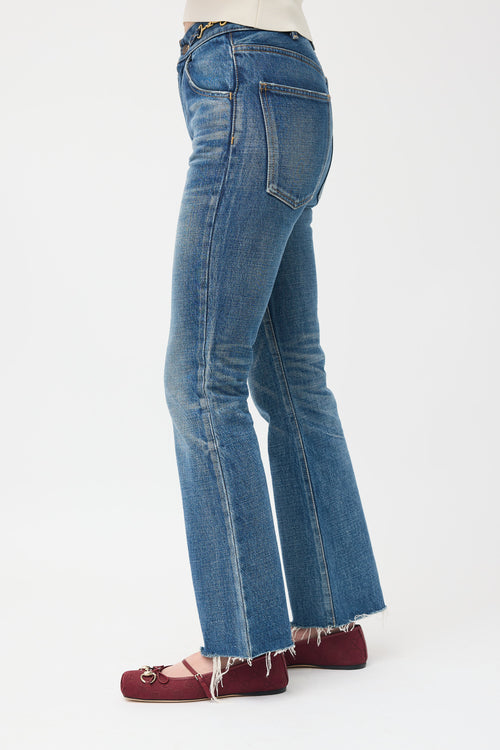 Celine Triomphe Flared Leg Jeans