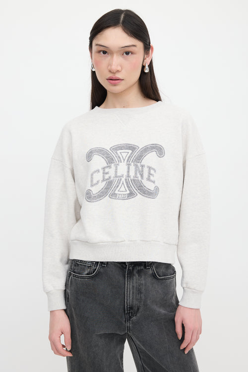 Celine Triomphe Logo Sweatshirt